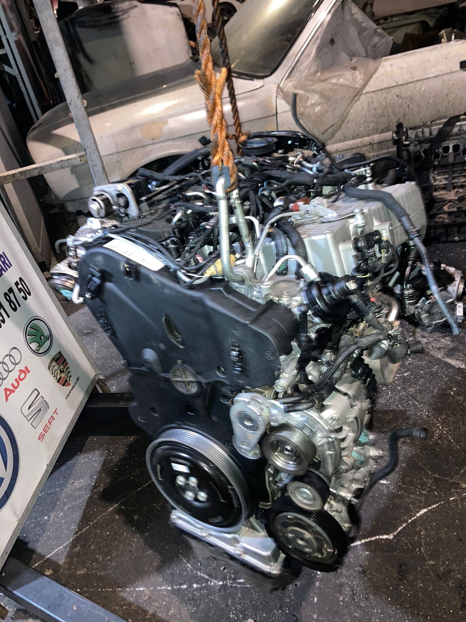 cıkma orjinal audi a5 dtn motor 40tdı test motor komple 2022 model